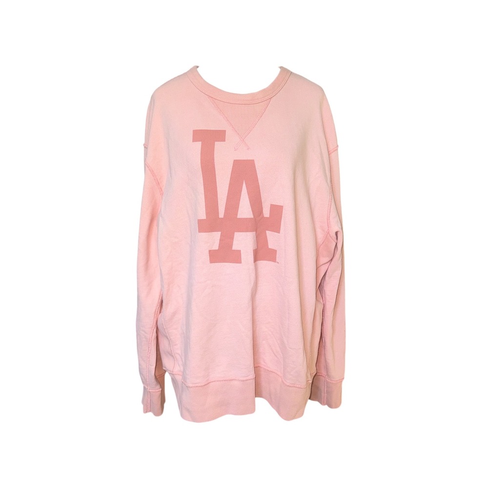Tailgate LA Dodgers Sweatshirt Pink Crewneck Women Large MLB